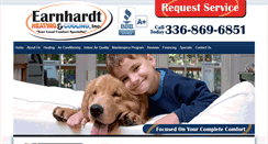 Desktop Screenshot of earnhardtheatingandcooling.com